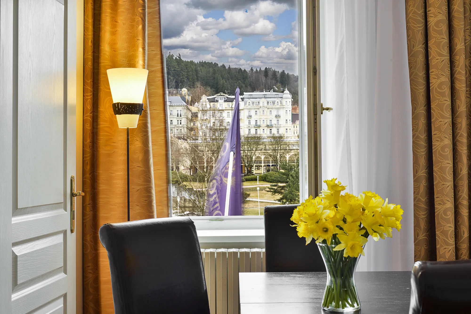 Colonnade view from apartment